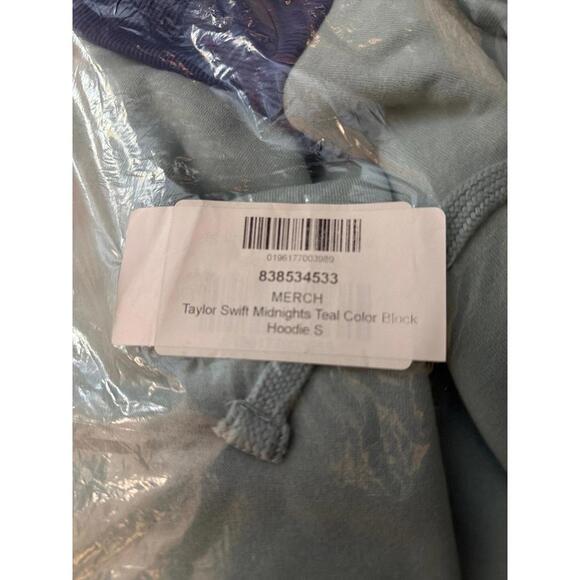 Taylor Swift Midnights Teal Color Block Hoodie Small - Picture 5 of 6